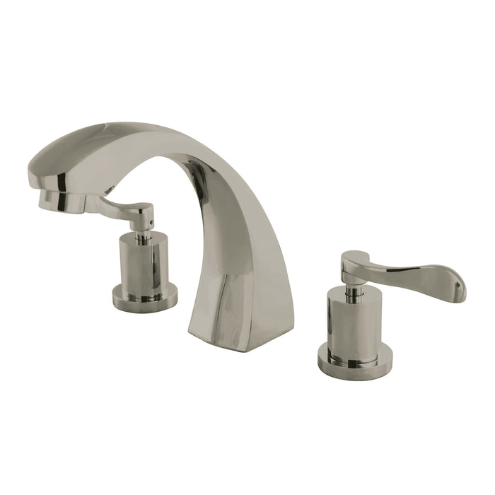 Kingston Brass KS4368DFL Vintage Two-Handle Roman Tub Faucet, Brushed Nickel