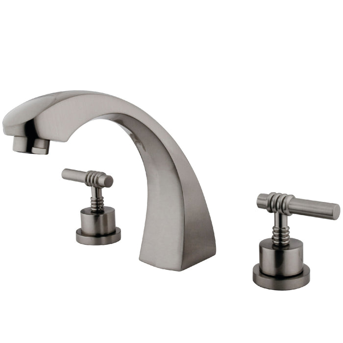 Kingston Brass KS4368ML Two-Handle Roman Tub Faucet, Brushed Nickel