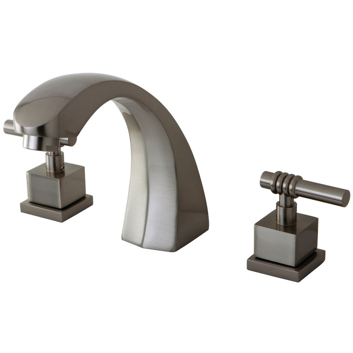 Kingston Brass KS4368QL Fortress Two-Handle Roman Tub Faucet, Brushed Nickel