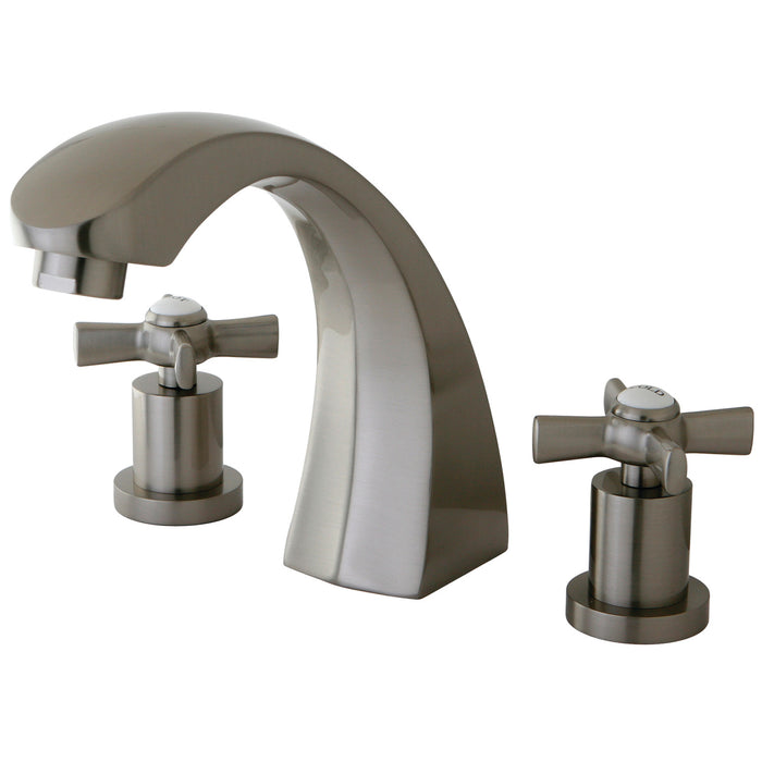 Kingston Brass KS4368ZX Millennium Two-Handle Roman Tub Faucet, Brushed Nickel