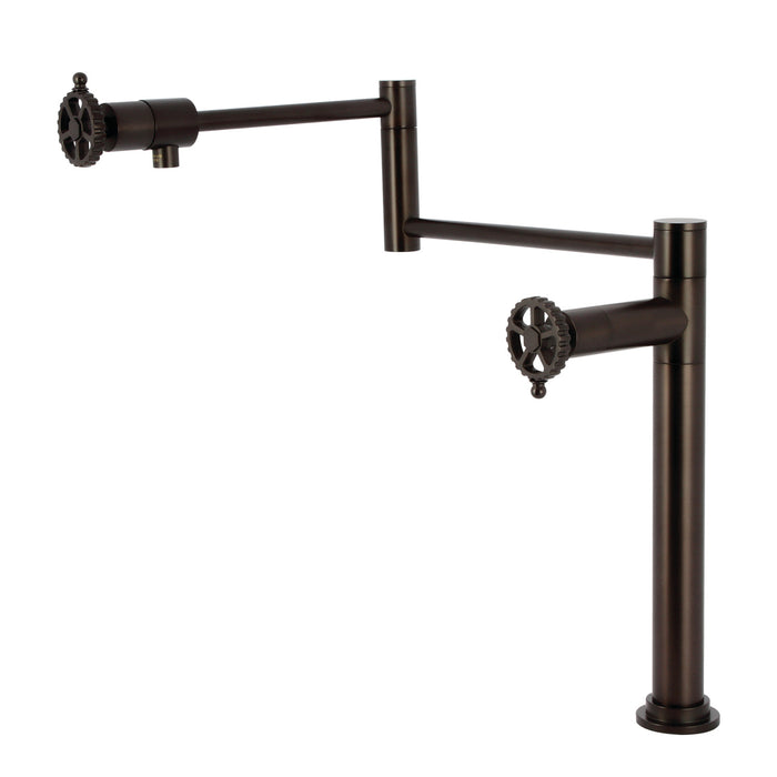 Kingston Brass KS4705CG Fuller Deck Mount Pot Filler Faucet, Oil Rubbed Bronze