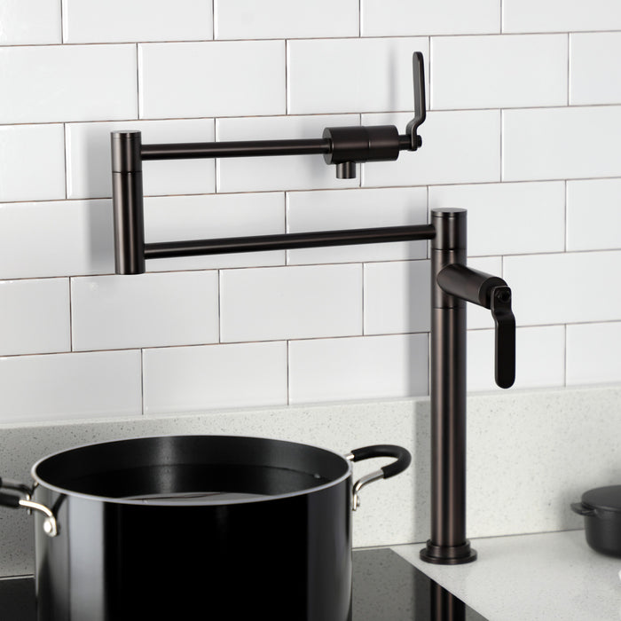 Kingston Brass KS4705KL Whitaker Deck Mount Pot Filler Faucet, Oil Rubbed Bronze