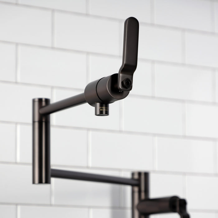 Kingston Brass KS4705KL Whitaker Deck Mount Pot Filler Faucet, Oil Rubbed Bronze