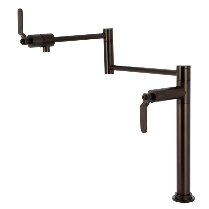 Kingston Brass KS4705KL Whitaker Deck Mount Pot Filler Faucet, Oil Rubbed Bronze