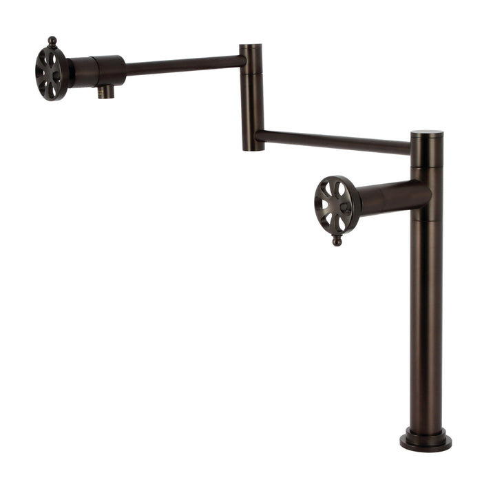 Kingston Brass KS4705RX Belknap Deck Mount Pot Filler Faucet, Oil Rubbed Bronze