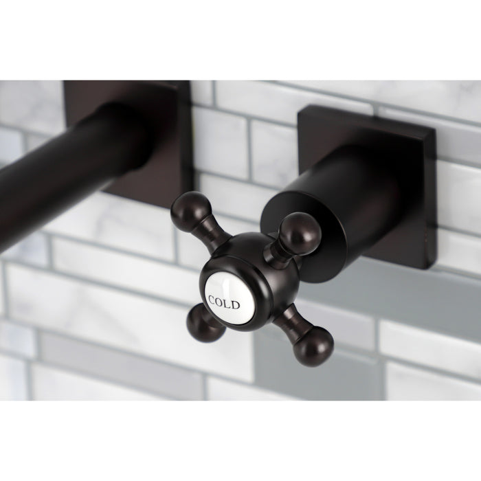 Kingston Brass KS6025BX Metropolitan Two-Handle Wall Mount Roman Tub Faucet, Oil Rubbed Bronze