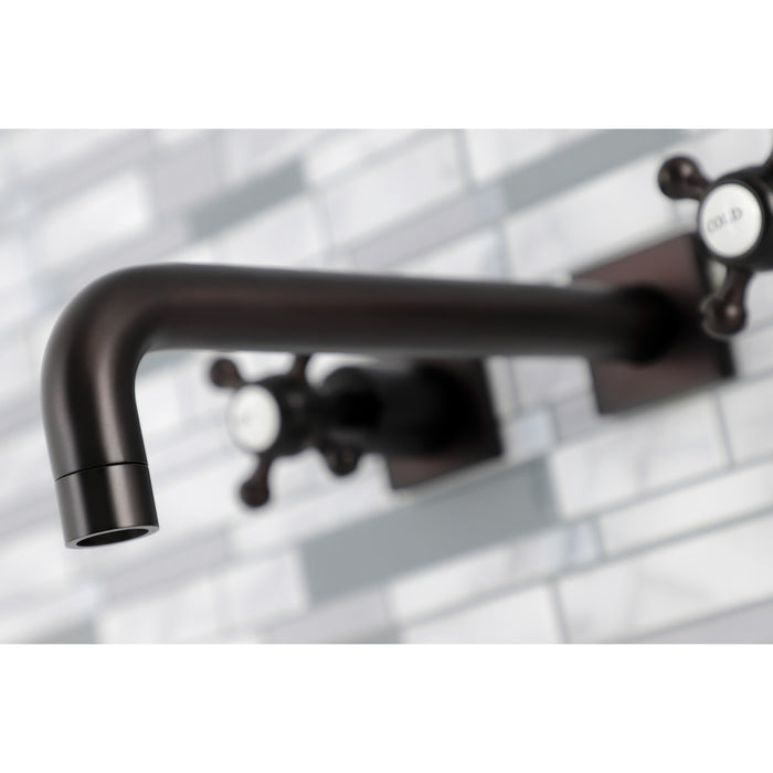 Kingston Brass KS6025BX Metropolitan Two-Handle Wall Mount Roman Tub Faucet, Oil Rubbed Bronze