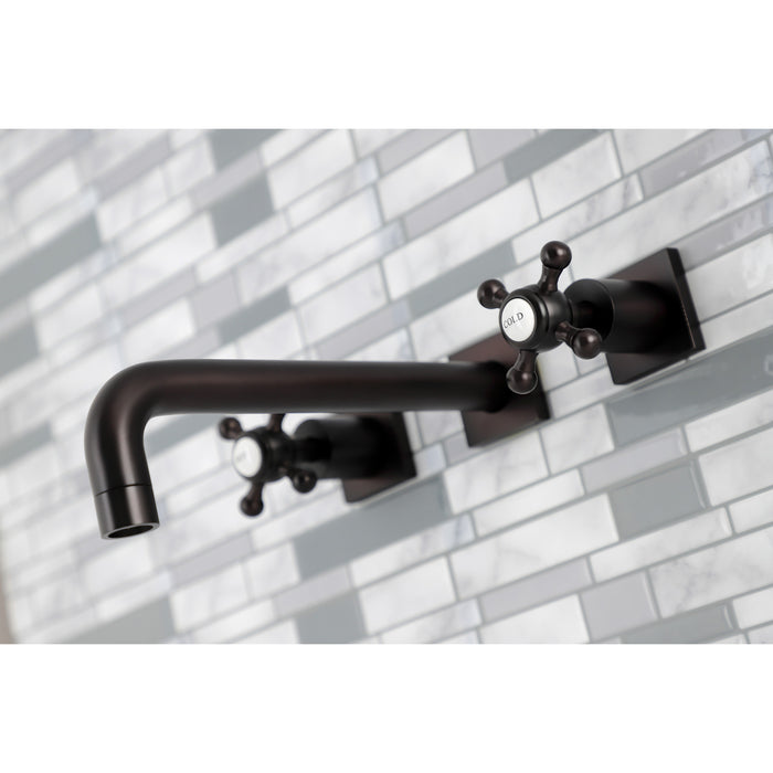 Kingston Brass KS6025BX Metropolitan Two-Handle Wall Mount Roman Tub Faucet, Oil Rubbed Bronze