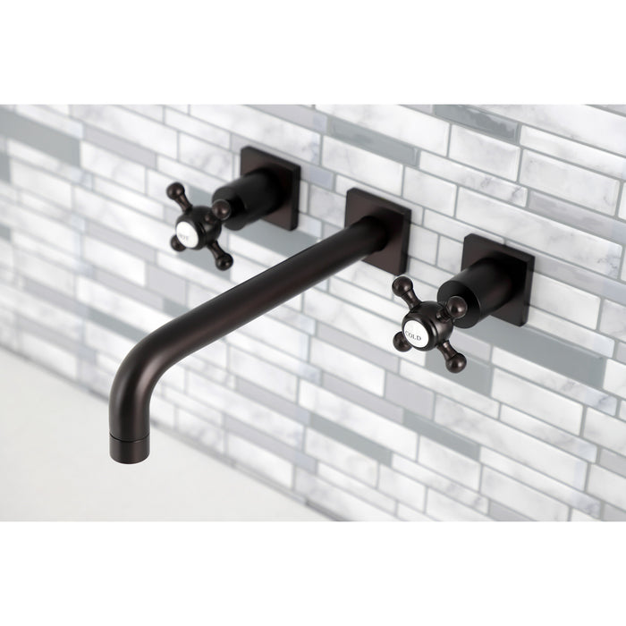 Kingston Brass KS6025BX Metropolitan Two-Handle Wall Mount Roman Tub Faucet, Oil Rubbed Bronze