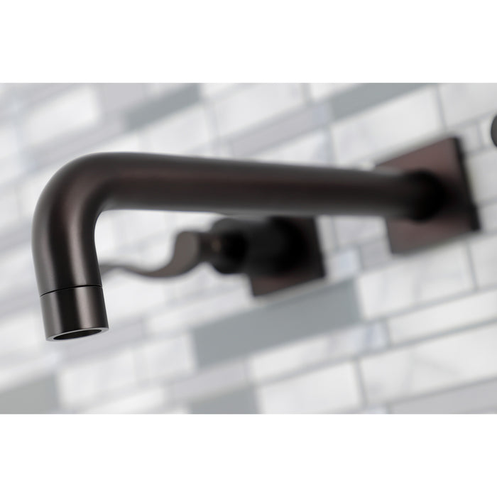 Kingston Brass KS6025DFL NuWave Two-Handle Wall Mount Roman Tub Faucet, Oil Rubbed Bronze