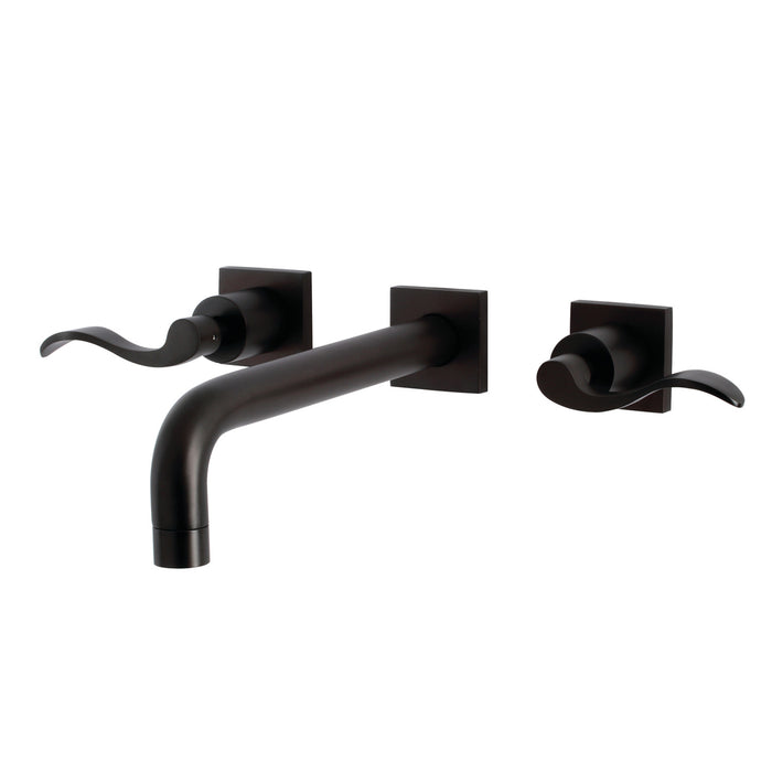 Kingston Brass KS6025DFL NuWave Two-Handle Wall Mount Roman Tub Faucet, Oil Rubbed Bronze