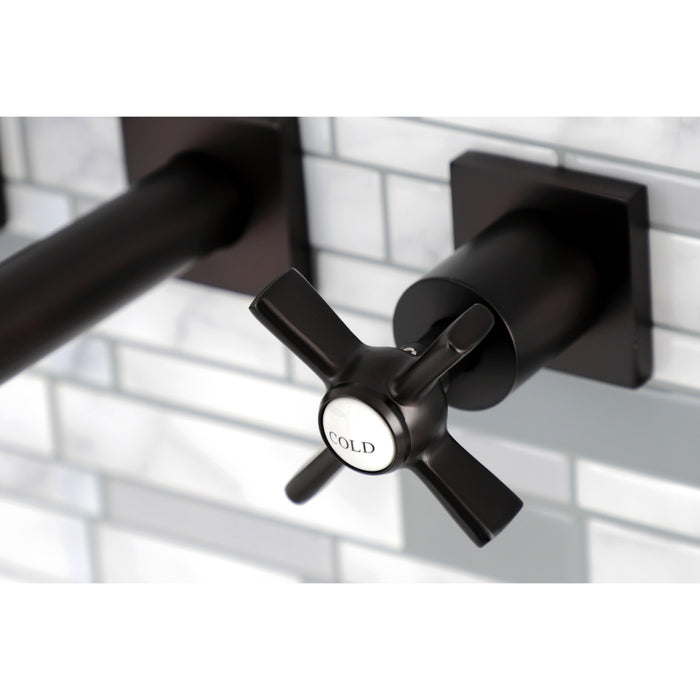 Kingston Brass KS6025ZX Millennium Two-Handle Wall Mount Roman Tub Faucet, Oil Rubbed Bronze