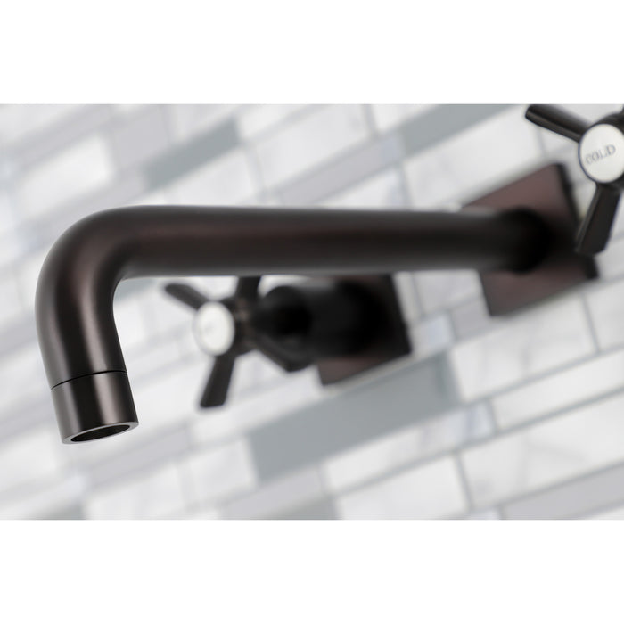 Kingston Brass KS6025ZX Millennium Two-Handle Wall Mount Roman Tub Faucet, Oil Rubbed Bronze