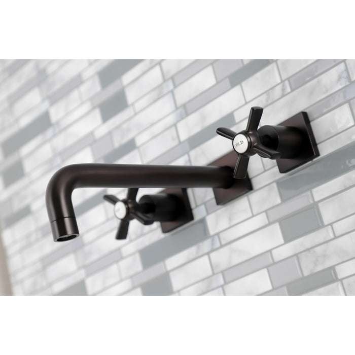 Kingston Brass KS6025ZX Millennium Two-Handle Wall Mount Roman Tub Faucet, Oil Rubbed Bronze