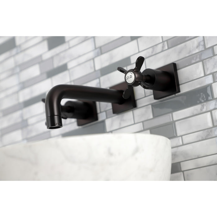 Kingston Brass KS6125BEX Essex Two-Handle Wall Mount Bathroom Faucet, Oil Rubbed Bronze