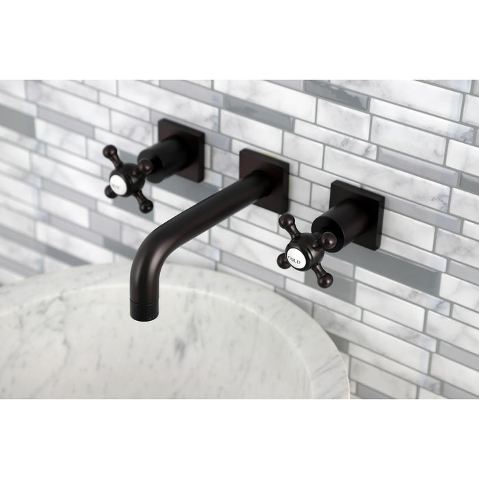 Kingston Brass KS6125BX Metropolitan Two-Handle Wall Mount Bathroom Faucet, Oil Rubbed Bronze