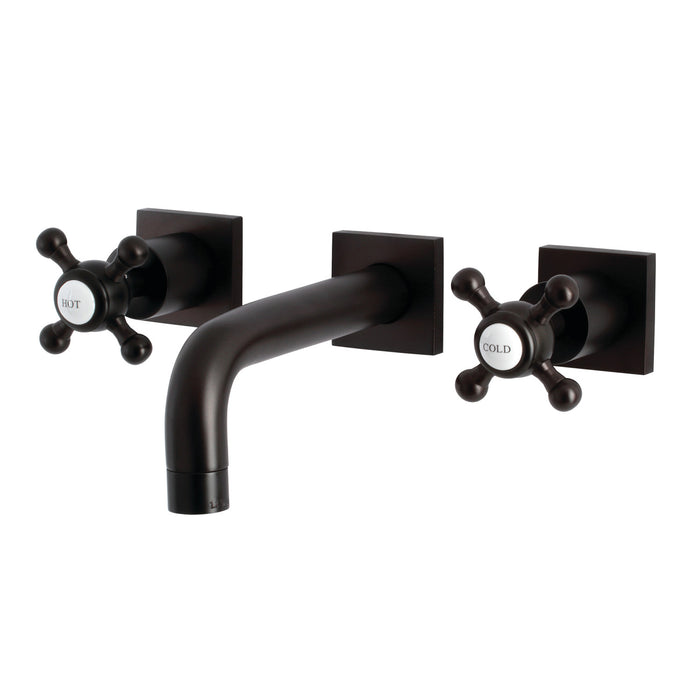 Kingston Brass KS6125BX Metropolitan Two-Handle Wall Mount Bathroom Faucet, Oil Rubbed Bronze