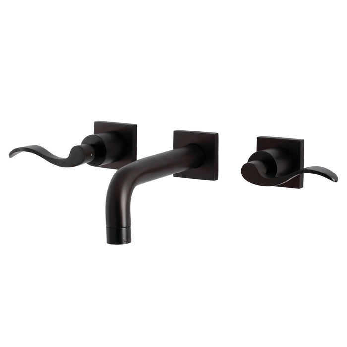 Kingston Brass KS6125DFL NuWave Two-Handle Wall Mount Bathroom Faucet, Oil Rubbed Bronze