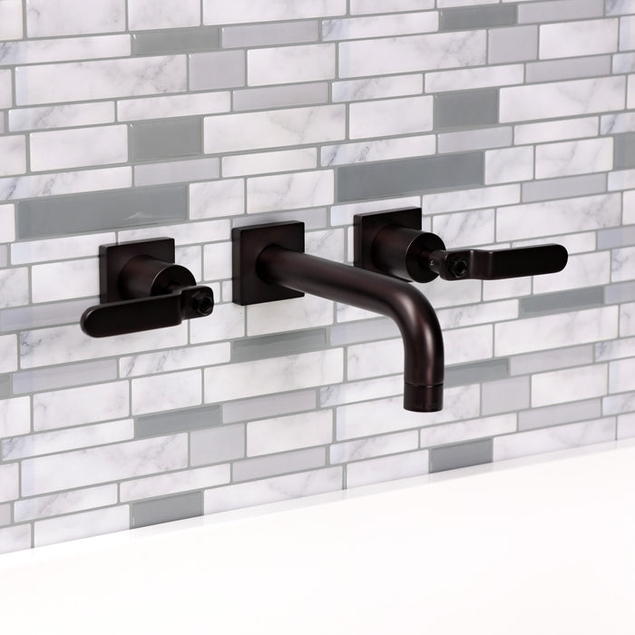 Kingston Brass KS6125KL Whitaker Two-Handle Wall Mount Bathroom Faucet, Oil Rubbed Bronze