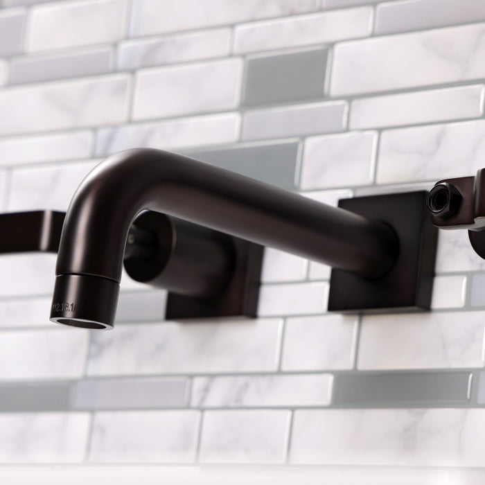 Kingston Brass KS6125KL Whitaker Two-Handle Wall Mount Bathroom Faucet, Oil Rubbed Bronze