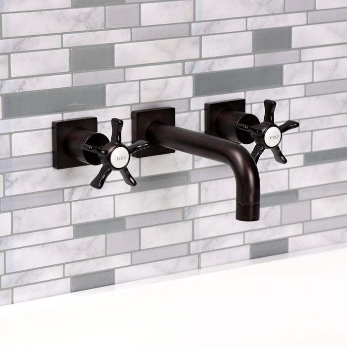 Kingston Brass KS6125NX Hamilton Two-Handle Wall Mount Bathroom Faucet, Oil Rubbed Bronze