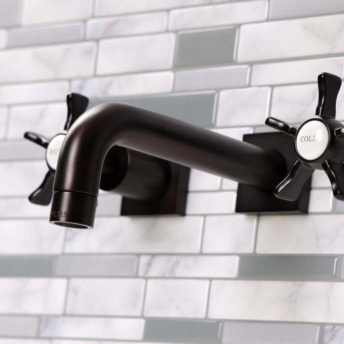 Kingston Brass KS6125NX Hamilton Two-Handle Wall Mount Bathroom Faucet, Oil Rubbed Bronze