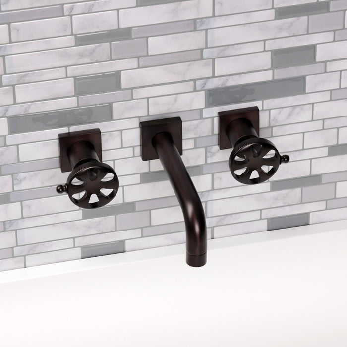 Kingston Brass KS6125RX Belknap Two-Handle Wall Mount Bathroom Faucet, Oil Rubbed Bronze