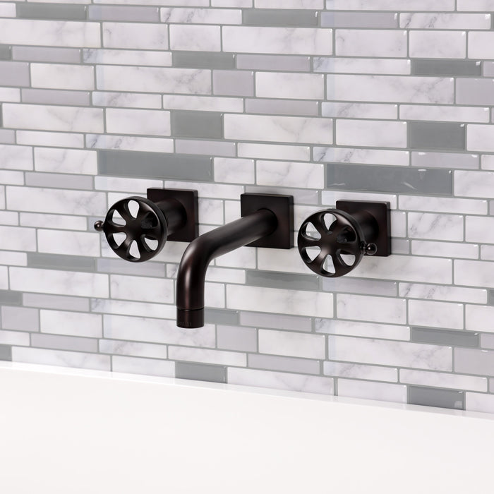 Kingston Brass KS6125RX Belknap Two-Handle Wall Mount Bathroom Faucet, Oil Rubbed Bronze