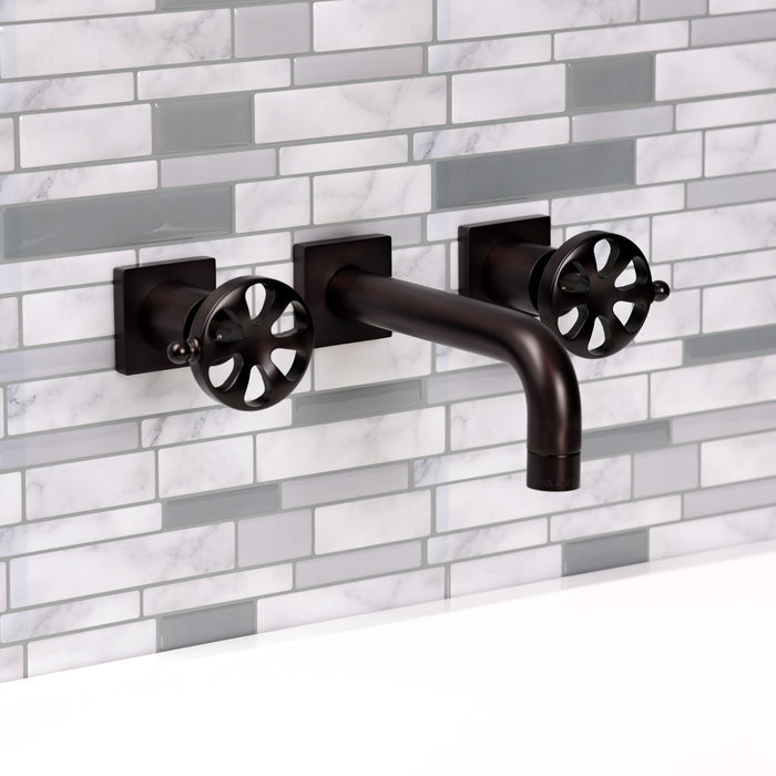 Kingston Brass KS6125RX Belknap Two-Handle Wall Mount Bathroom Faucet, Oil Rubbed Bronze