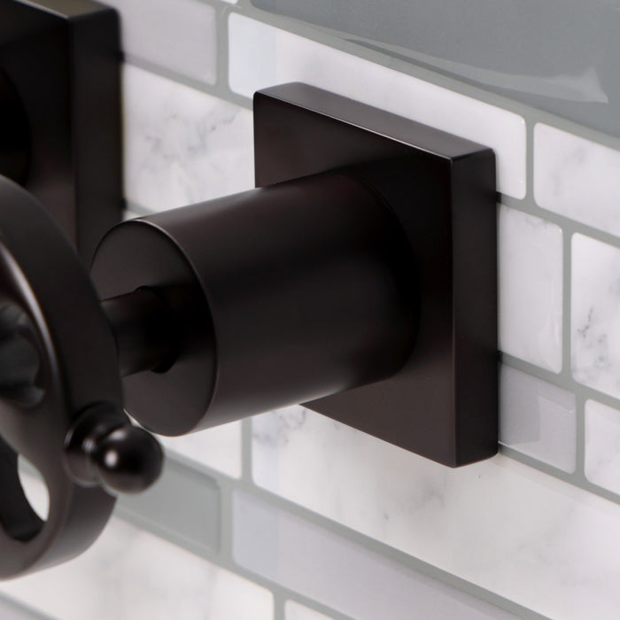 Kingston Brass KS6125RX Belknap Two-Handle Wall Mount Bathroom Faucet, Oil Rubbed Bronze