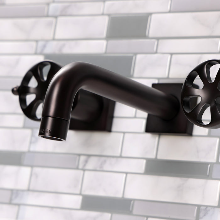 Kingston Brass KS6125RX Belknap Two-Handle Wall Mount Bathroom Faucet, Oil Rubbed Bronze