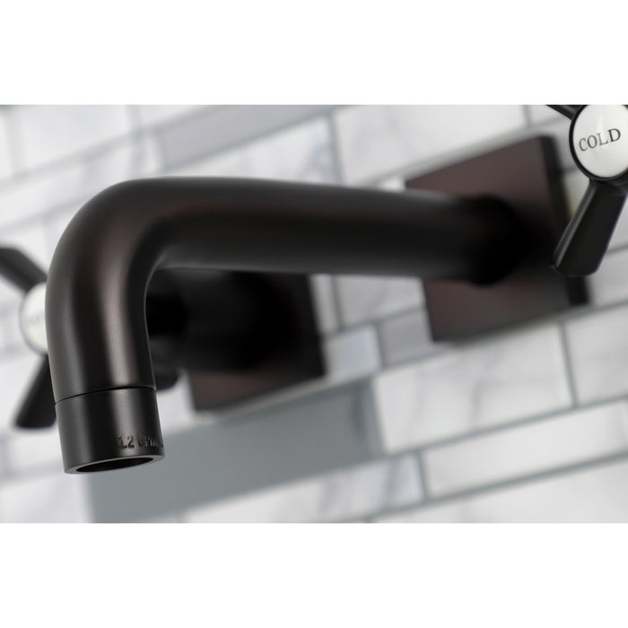 Kingston Brass KS6125ZX Millennium Two-Handle Wall Mount Bathroom Faucet, Oil Rubbed Bronze