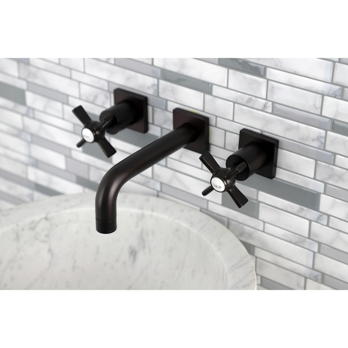 Kingston Brass KS6125ZX Millennium Two-Handle Wall Mount Bathroom Faucet, Oil Rubbed Bronze