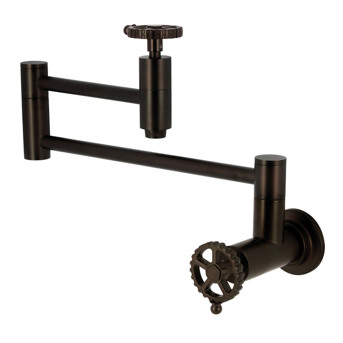 Kingston Brass KS8105CG Fuller Wall Mount Pot Filler, Oil Rubbed Bronze