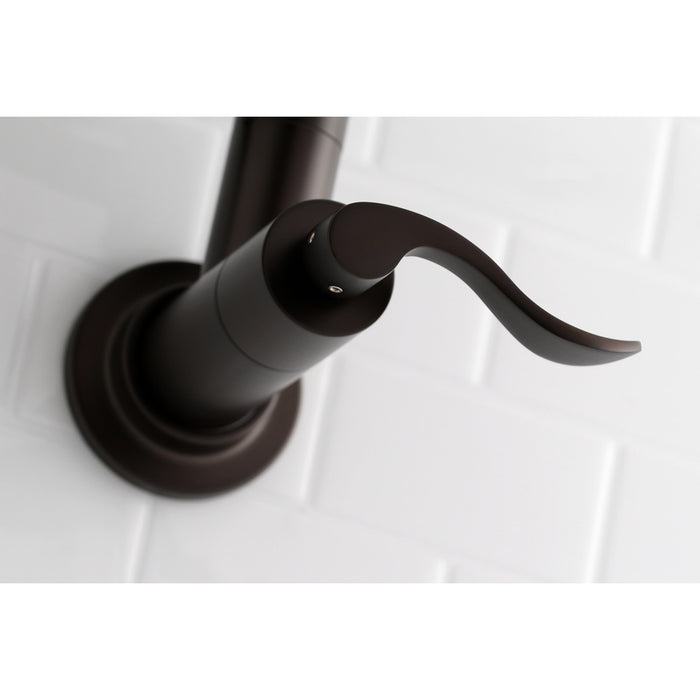 Kingston Brass KS8105DFL Wall Mount Pot Filler Kitchen Faucet, Oil Rubbed Bronze