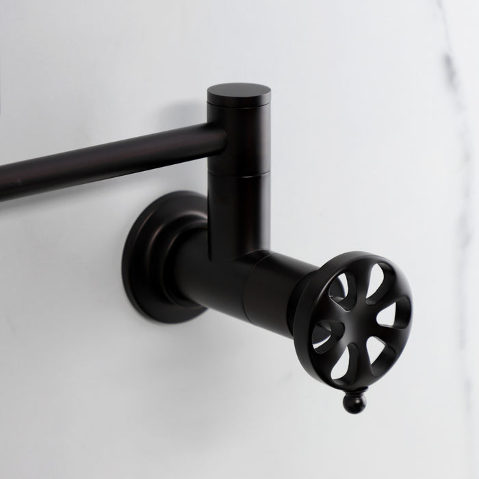 Kingston Brass KS8105RX Belknap Wall Mount Pot Filler, Oil Rubbed Bronze