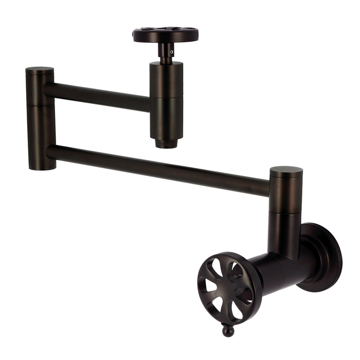 Kingston Brass KS8105RX Belknap Wall Mount Pot Filler, Oil Rubbed Bronze