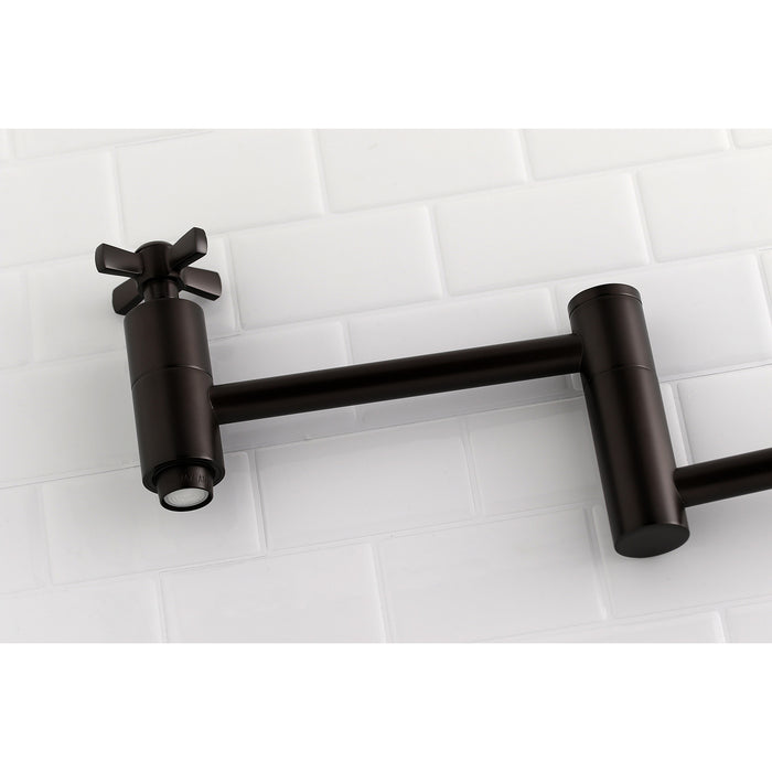 Kingston Brass KS8105ZX Millennium Wall Mount Pot Filler Kitchen Faucet, Oil Rubbed Bronze