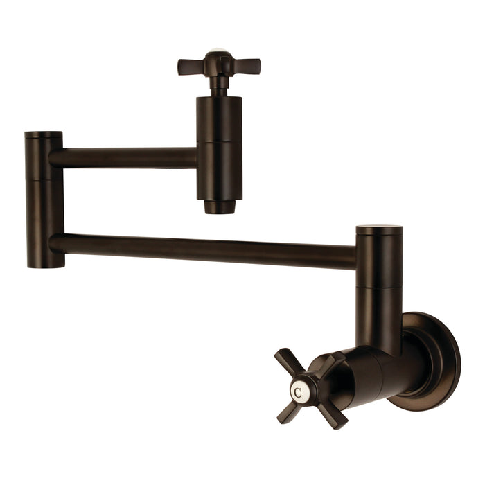 Kingston Brass KS8105ZX Millennium Wall Mount Pot Filler Kitchen Faucet, Oil Rubbed Bronze