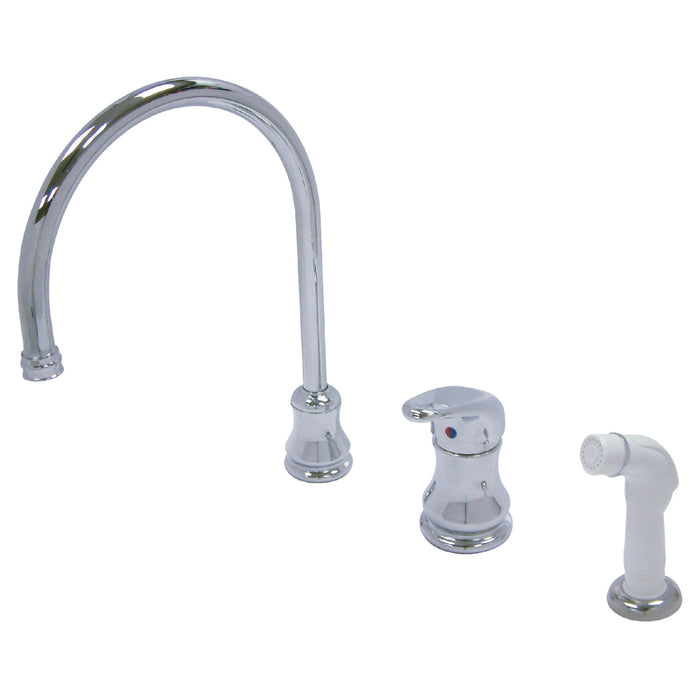 Kingston Brass KS811C Widespread Kitchen Faucet, Polished Chrome