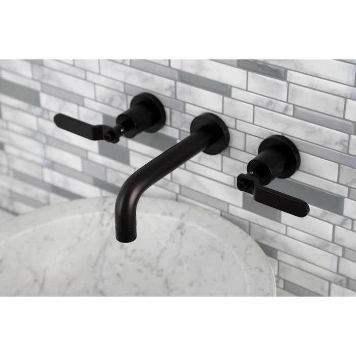 Kingston Brass KS8125KL Whitaker Two-Handle Wall Mount Bathroom Faucet, Oil Rubbed Bronze