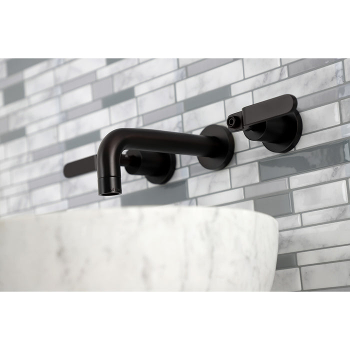 Kingston Brass KS8125KL Whitaker Two-Handle Wall Mount Bathroom Faucet, Oil Rubbed Bronze