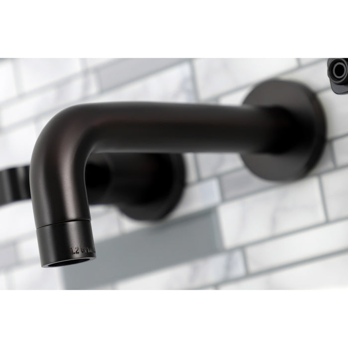 Kingston Brass KS8125KL Whitaker Two-Handle Wall Mount Bathroom Faucet, Oil Rubbed Bronze