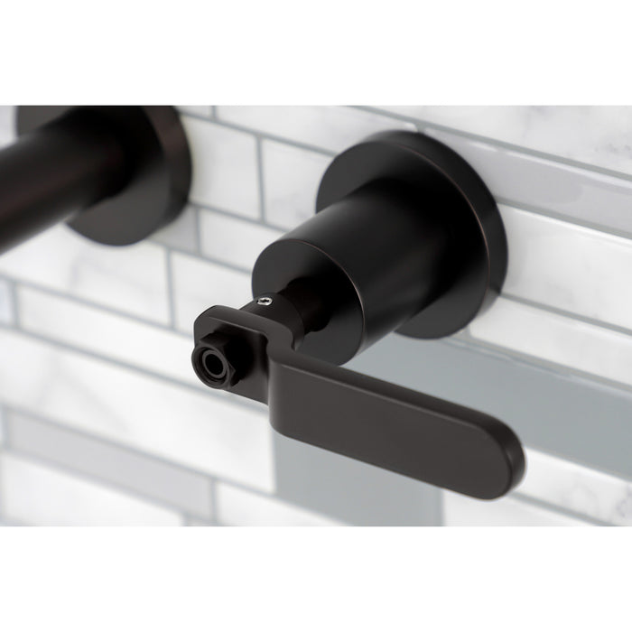 Kingston Brass KS8125KL Whitaker Two-Handle Wall Mount Bathroom Faucet, Oil Rubbed Bronze