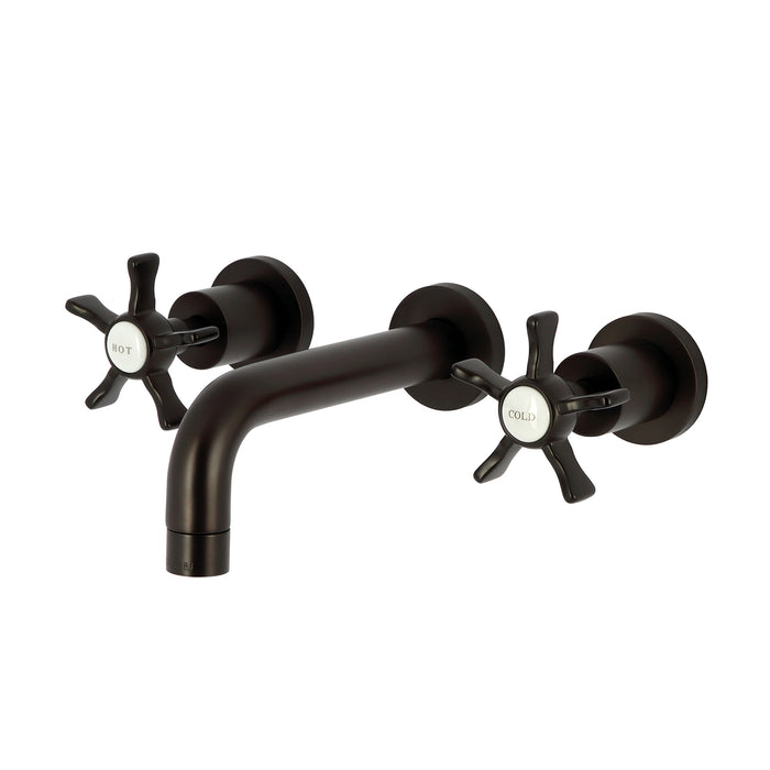 Kingston Brass KS8125NX Hamilton Two-Handle Wall Mount Bathroom Faucet, Oil Rubbed Bronze