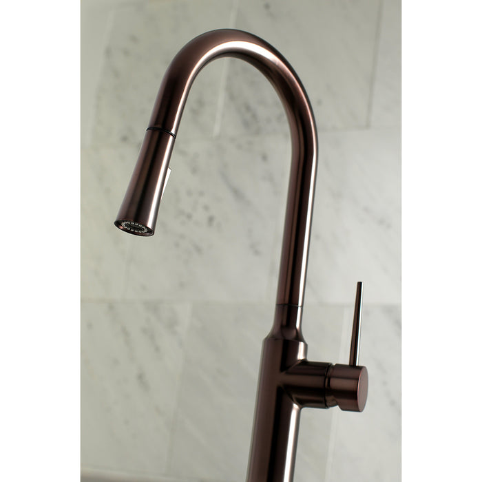 Gourmetier LS2725NYL New York Single-Handle Pull-Down Kitchen Faucet, Oil Rubbed Bronze