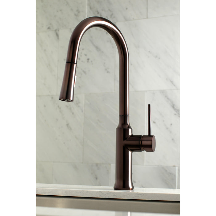 Gourmetier LS2725NYL New York Single-Handle Pull-Down Kitchen Faucet, Oil Rubbed Bronze