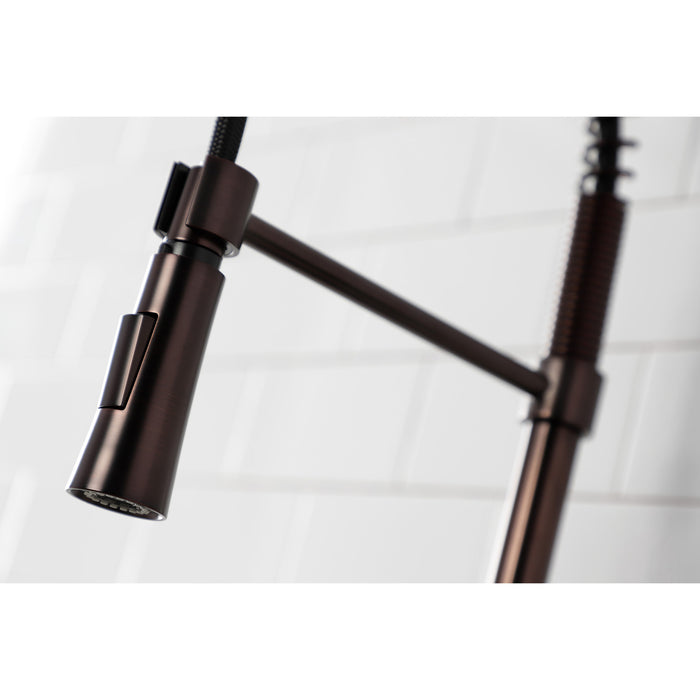 Gourmetier LS8675CTL Continental Single-Handle Pre-Rinse Kitchen Faucet, Oil Rubbed Bronze