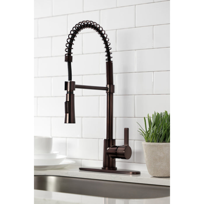 Gourmetier LS8675CTL Continental Single-Handle Pre-Rinse Kitchen Faucet, Oil Rubbed Bronze