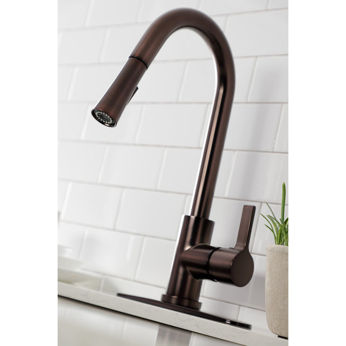 Gourmetier LS8685CTL Continental Single-Handle Pull-Down Kitchen Faucet, Oil Rubbed Bronze